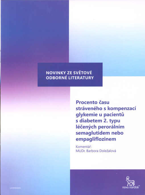 Procento času stráveného s kompenzací glykemie u pacientů s diabetem 2. typu léčených perorálním semaglutidem nebo empagliflozinem : novinky ze světové odborné literatury