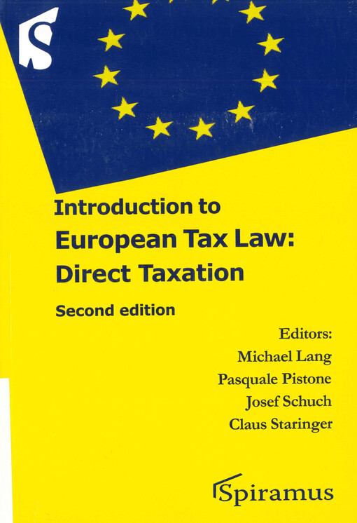 Introduction to European tax law: direct taxation