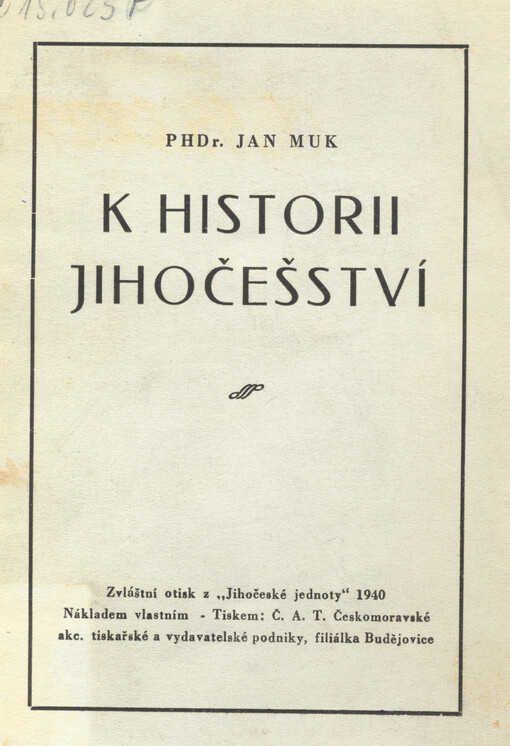 K historii jihočešství