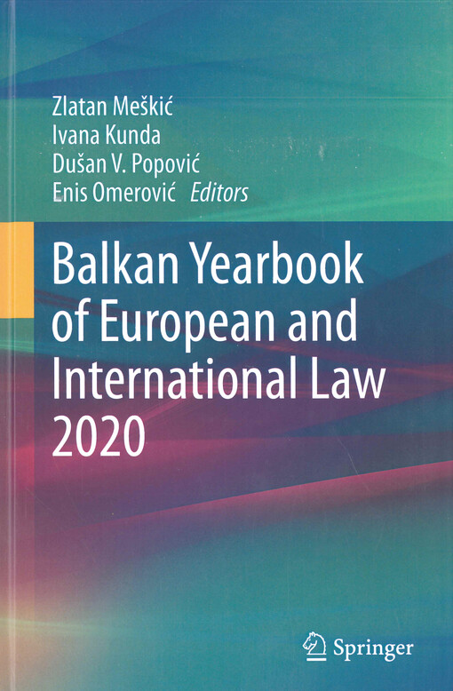 Balkan yearbook of European and international law 2020