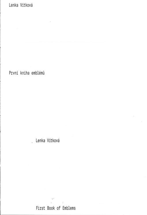 První kniha emblémů = First book of emblems