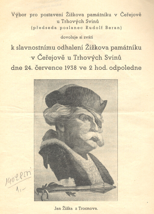 O Žižkově dvorci v Čeřejově