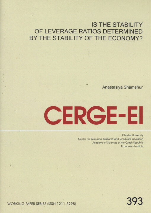 Is the stability of leverage ratios determined by the stability of the economy?