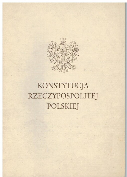 Konstytucja Rzeczypospolitej Polskiej.