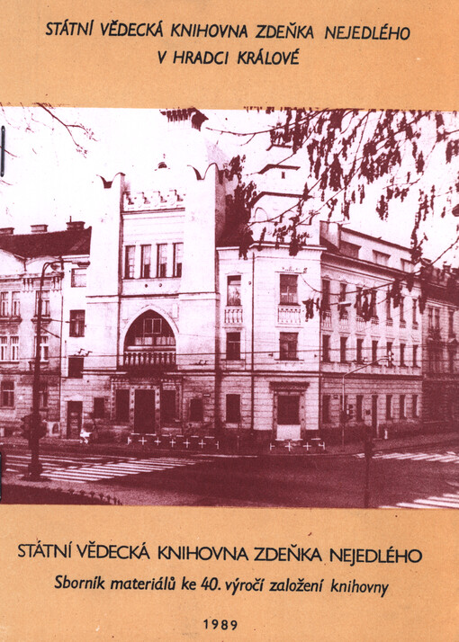 Státní vědecká knihovna Zdeňka Nejedlého : sborník materiálů ke 40. výročí založení knihovny