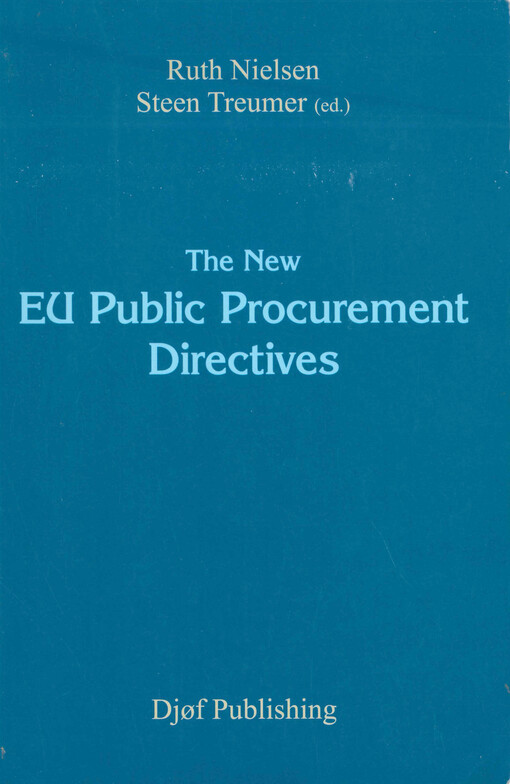 The new EU public procurement directives