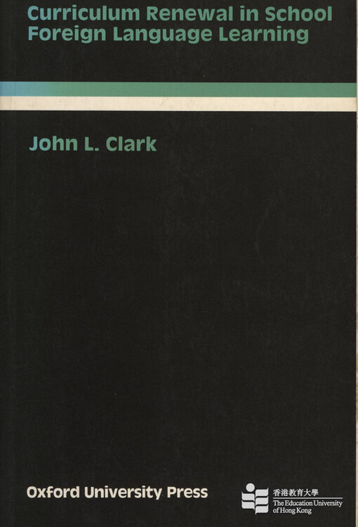 Curriculum Renewal in School Foreign Language Learning