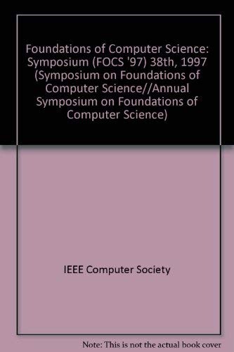 Proceedings 38th annual symposium on foundations of computer science, october 20-22, 1997, Miami Beach, Florida