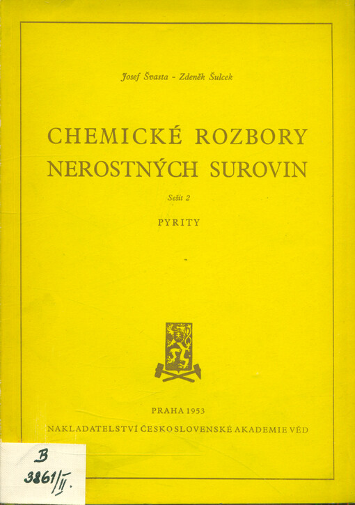 Chemické rozbory nerostných surovin Sešit 2. Pyrity 