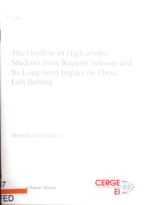 The outflow of high-ability students from regular schools and its long-term impact on those left behind