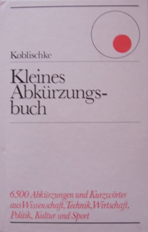 Kleines Abkurzungsbuch (German Edition)