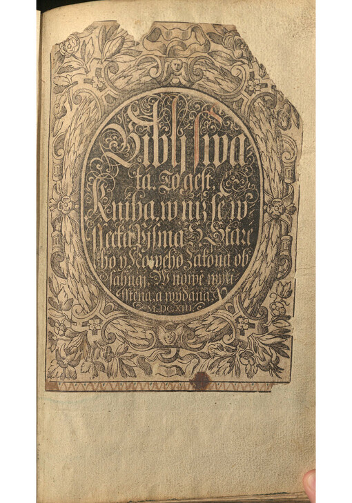 Biblj swatá, To gest, Kniha, w niž se wssecka Pjsma S. Starého y Nowého Zákona obsahugj