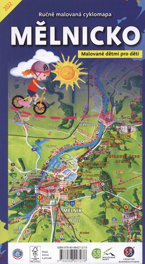 Ručně malovaná cyklomapa Mělnicko : malované dětmi pro děti