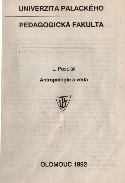 Antropologie a věda