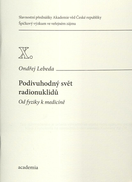 Podivuhodný svět radionuklidů