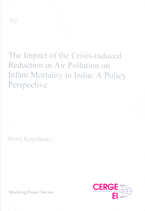 The impact of the crisis-induced reduction in air pollution on infant mortality in India : a policy perspective