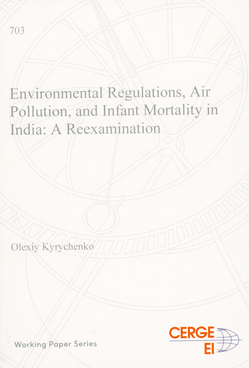 Environmental regulations, air pollution, and infant mortality in India : a reexamination