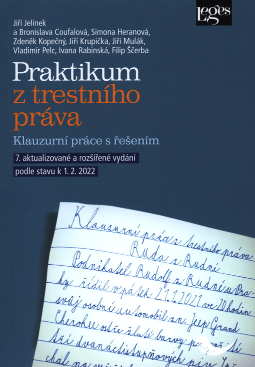Praktikum z trestního práva: klauzurní práce s řešením