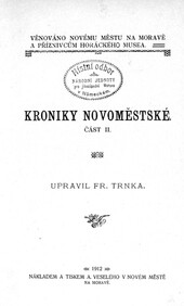 Kroniky novoměstské.: Část II.