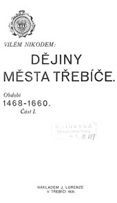 Dějiny města Třebíče: Období 1468-1660.