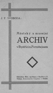 Městský a musejní archiv v Bystřici n. Pernštejnem
