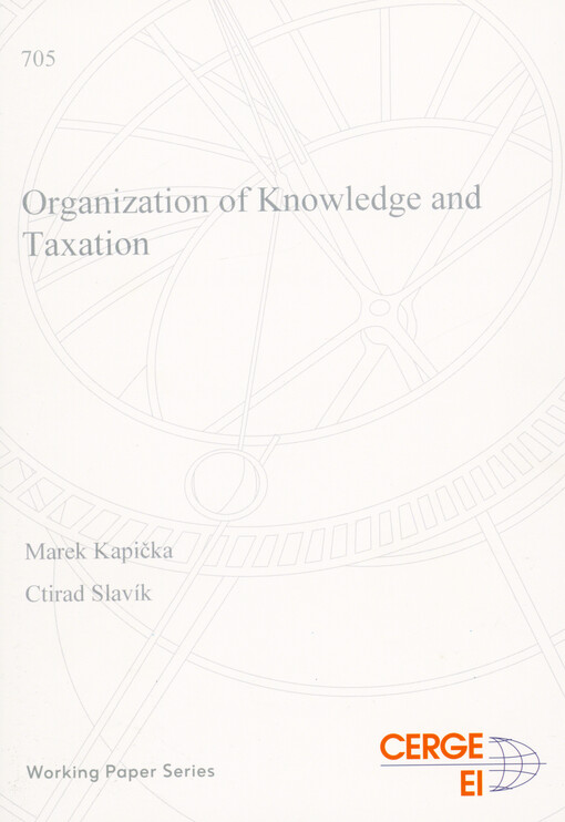 Organization of knowledge and taxation