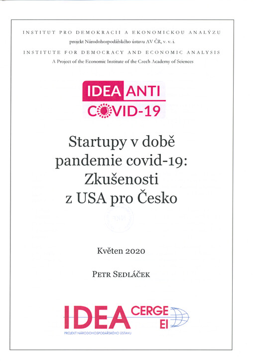 Startupy v době pandemie covid-19: zkušenosti z USA pro Česko