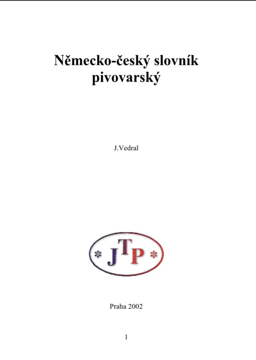 Německo-český slovník pivovarský