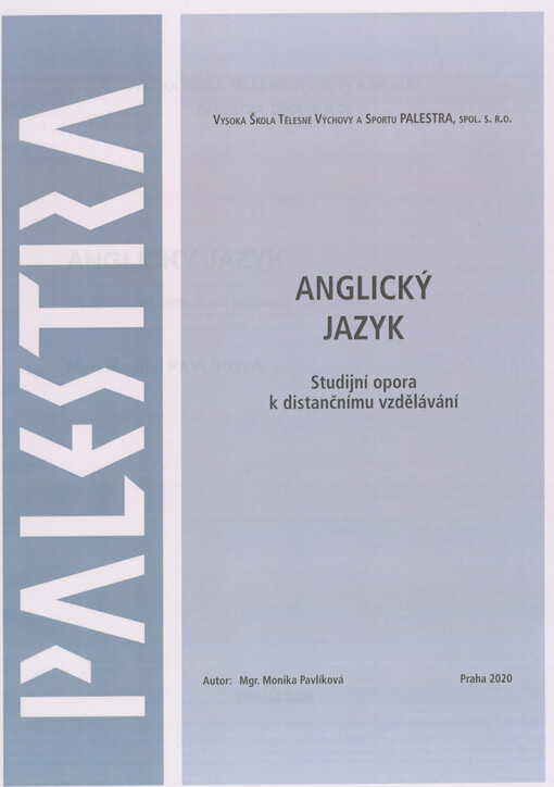 Anglický jazyk : studijní opora k distančnímu vzdělávání