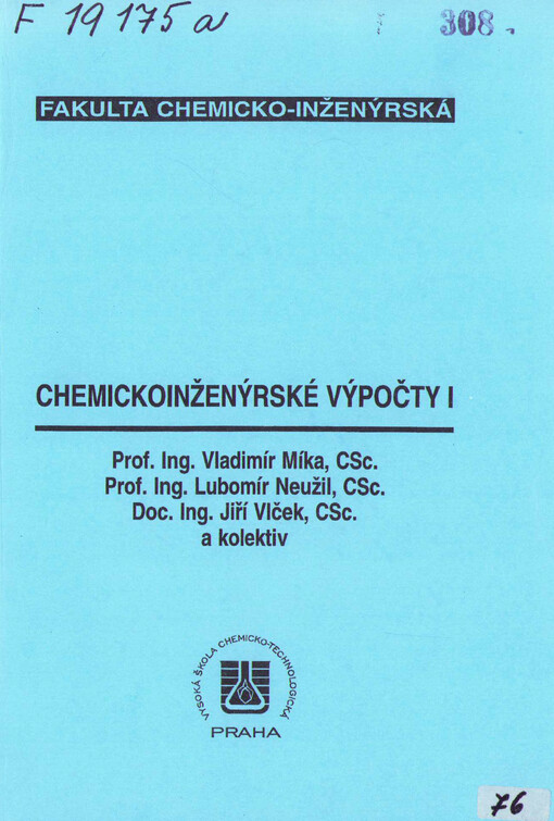 Chemickoinženýrské výpočty II