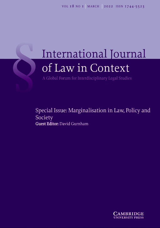 International journal of law in context : a global forum for interdisciplinary legal studies