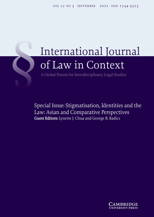 International journal of law in context : a global forum for interdisciplinary legal studies