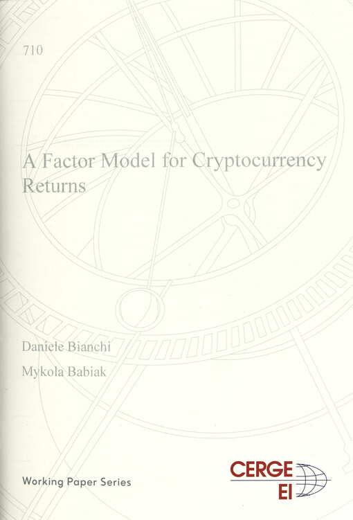 A factor model for cryptocurrency returns