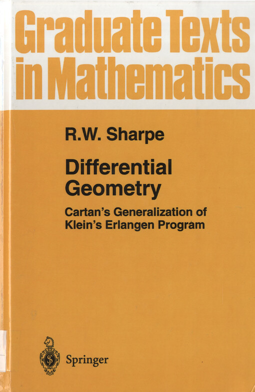 Differential geometry : Cartanďs generalization of Kleinďs Erlangen program