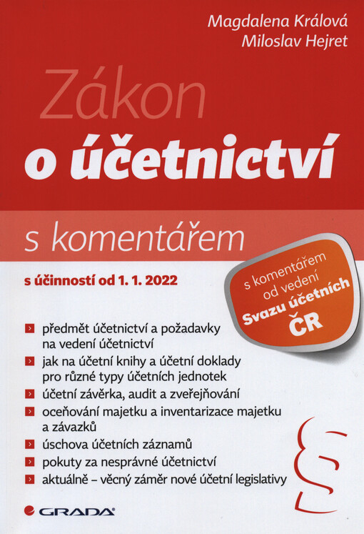 Zákon o účetnictví : s komentářem : s účinností od 1. 1. 2022