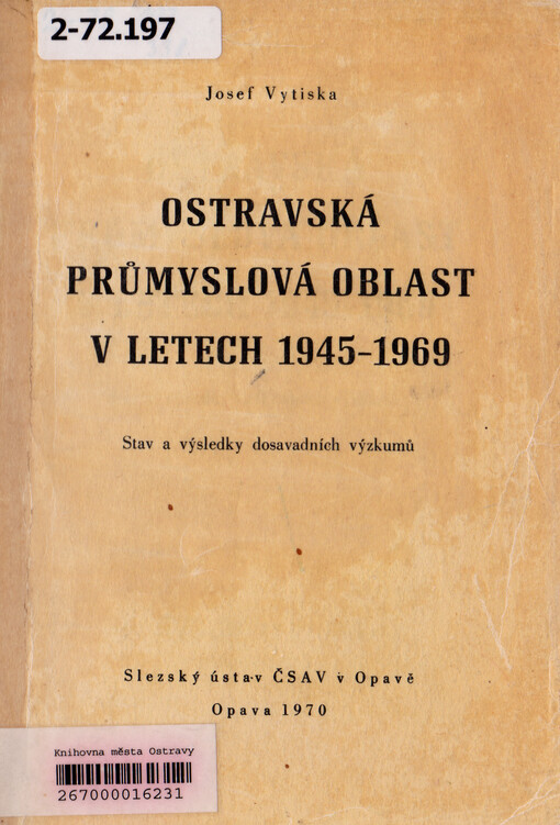 Ostravská průmyslová oblast v letech 1945-1969