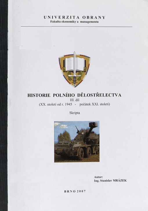 Historie polního dělostřelectva: skripta