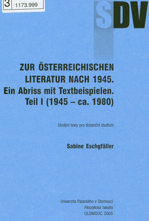 Zur österreichischen Literatur nach 1945 : ein Abriss mit Textbeispielen