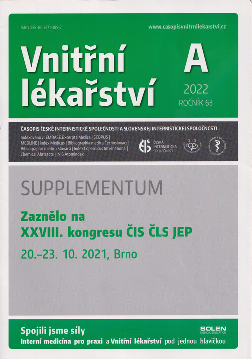 Zaznělo na XXVIII. kongresu ČIS ČLS JEP : 20.-23.10.2021, Brno
