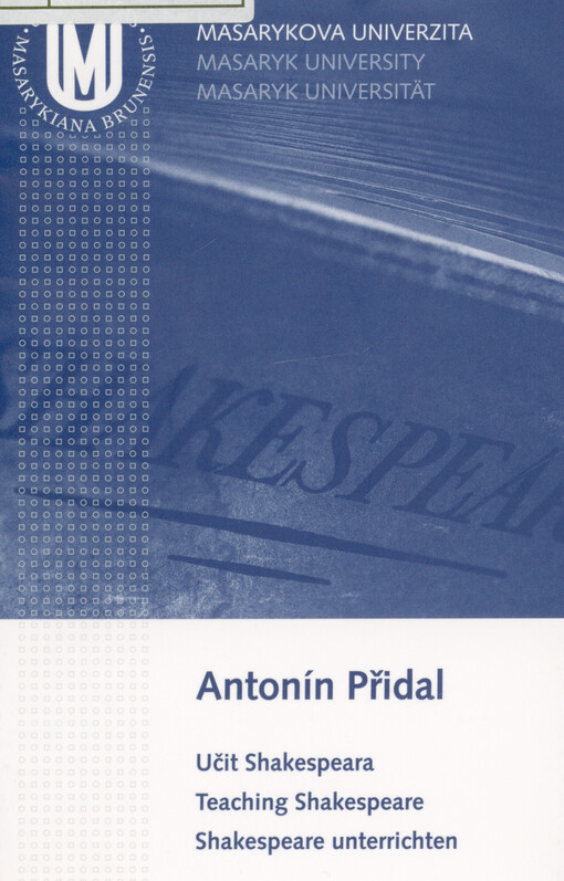Učit Shakespeara = Teaching Shakespeare = Shakespeare unterrichten