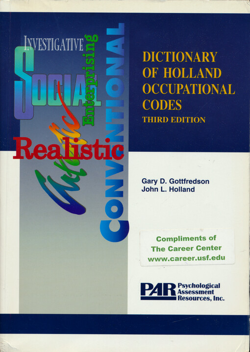 Dictionary of Holland occupational codes