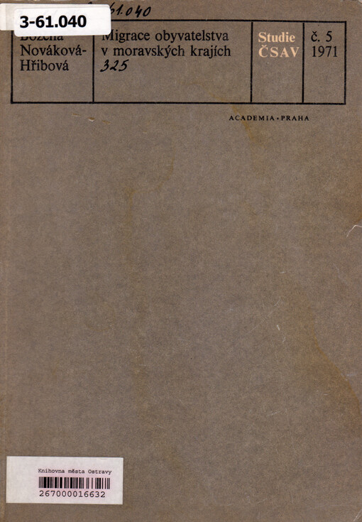 Migrace obyvatelstva v moravských krajích