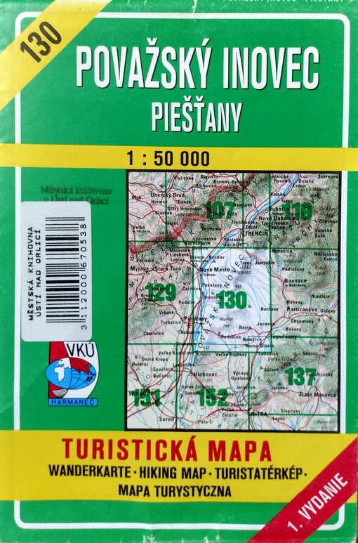 Považský Inovec - Piešťany [kartografický dokument] : turistická mapa /