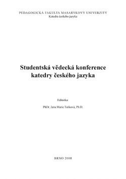Studentská vědecká konference katedry českého jazyka