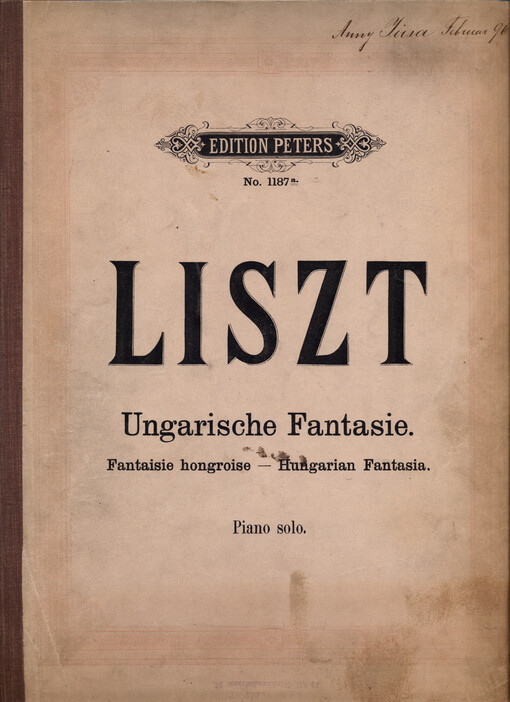 Fantasie über Ungarische Volksmelodien für Pianoforte und Orchester