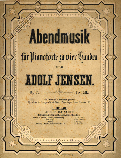 Abendmusik für Pianoforte zu vier Händen Op. 59