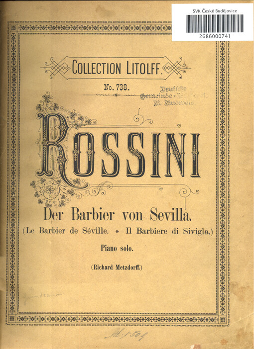 Le Barbier de Séville partition pour Piano á 2 mains