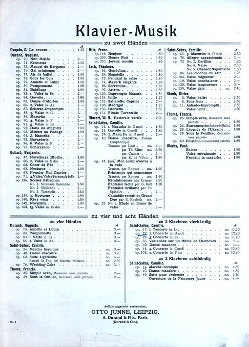 Deuxieme concerto pour piano avec l´accomp. d´orchestre réduit pour un 2. Piano par Adam Laussel : Op. 22