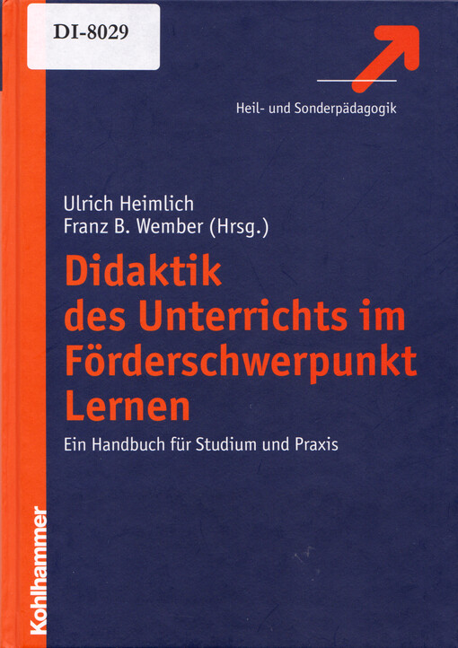 Didaktik des Unterrichts im Förderschwerpunkt Lernen : ein Handbuch für Studium und Praxis