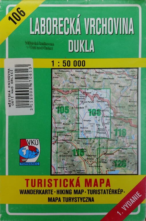 Laborecká vrchovina - Dukla [kartografický dokument] : turistická mapa / 